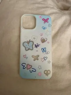 iPhone 14 ケース ソフト 透明 蝶 ハート 可愛い