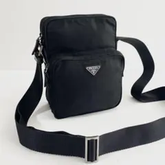 【極美品〜美品】プラダ ショルダーバッグ アマゾン型 ナイロン×レザー