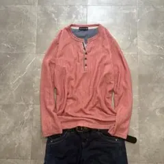 00s archive ribbed henley neck l/s お兄系