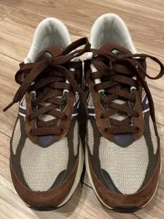 【美品】New Balance 990シリーズ スニーカー ブラウン/パープル