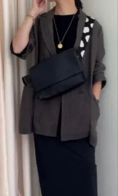 ear PAPILLONNER ワイドテープ ショルダーバッグ ダルメシアン柄