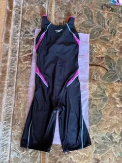 スピード競泳用水着 ブラック/ピンク