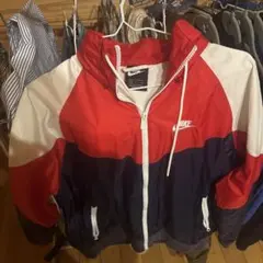 Nike ナイロンジャケット S 赤/青/白