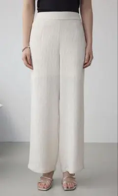azul by moussy プリーツリラックスワイドパンツ アイボリー M新品
