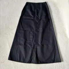 デミルクス　ビームス　黒 フレアロングスカート　Aライン　36