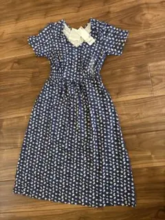 PAUL & JOE ネイビー花柄半袖ワンピース XS ポルジョ　ユニクロ
