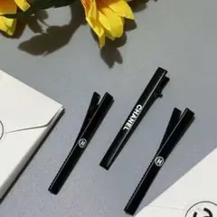 CHANEL ブラック ヘアピン 3本セット