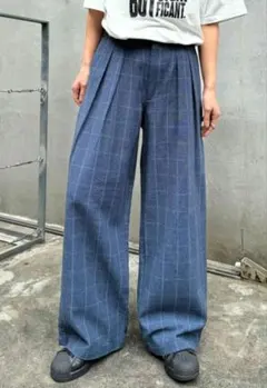 CIAOPANIC TYPY 接触冷感ジャガードタックストレートパンツ 男女兼用