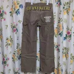 ベージュ 長ズボン ポケット付き