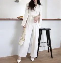 新品 ROYAL PARTY（ロイヤルパーティー）ベルト付ケープ風オールインワン