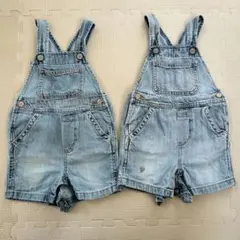 GAP デニムオーバーオール 18-24ヶ月 双子のサムネイル
