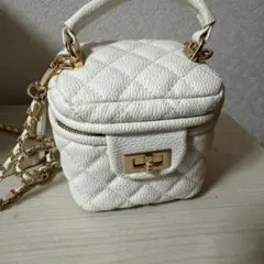 grl グレイル 2wayキルティングバニティバッグ アイボリー