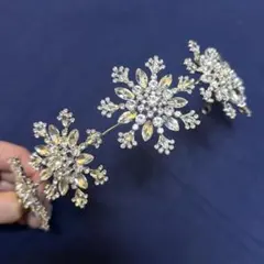 ウェディング　ヘッドドレス　スノーフレーク