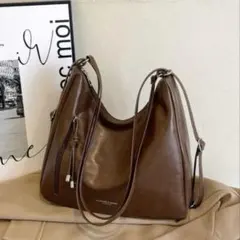 つも様マルチショルダーバッグ 茶色 ブラウン 3way リュック ヴィンテージ風