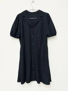 GU フロントボタンミニワンピース　ネイビー