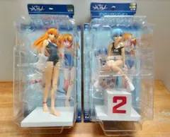 最終価格【未開封】エヴァンゲリオン EXスクール水着フィギュア 綾波・アスカ