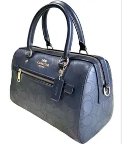 コーチ COACH シグネチャー 型押し ボストン希少入手困難2wayバッグ