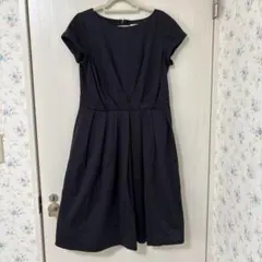 1分袖ワンピース　黒のサムネイル
