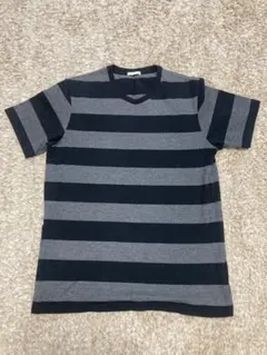 【GU】 ストライプ柄 半袖Tシャツ Mのサムネイル