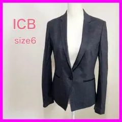 綺麗 ICB 春夏向けウール サマージャケット グレー