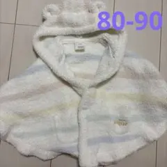 ジェラートピケ　gelato pique ベビーポンチョ 80-90cm くま耳