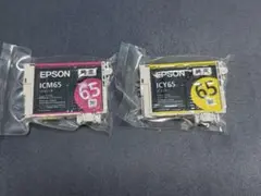 EPSON 純正インク2個セット　ICM65 ICY65 マゼンタ　イエローのサムネイル