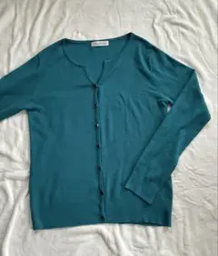 GLACIER ターコイズ 長袖カーディガン　Ｌサイズ
