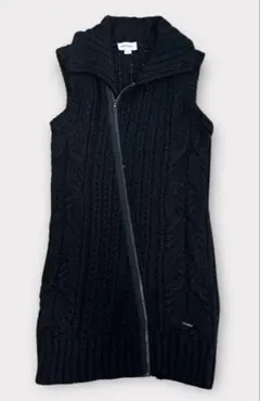 DIESEL ブラック ケーブルニット ベスト