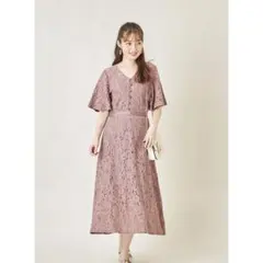 新品　トッコクローゼット　レースワンピース　ピンク