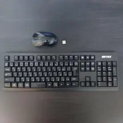 【箱無し】無線キーボード＆静音マウスセット Buffalo BSKBW120S