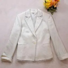 Aylesbury ツイード テーラードジャケット M フリンジ キラキラ生地