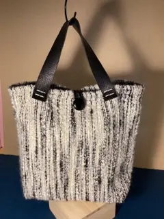 ウール風ニットトートバッグ