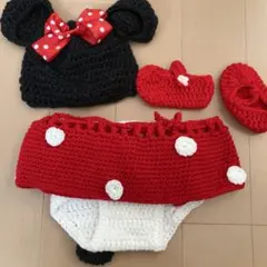 ミニーマウス風ベビー衣装セット