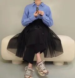 emmi ベーシックシャツ 　ブルー ONE SIZEのサムネイル
