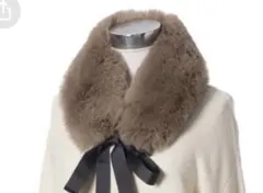 フェイクファー　リボン　ボレロ　マフラー　パーティードレス　襟　卒業　袴