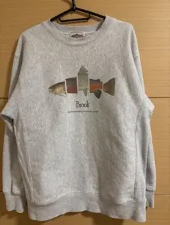 Brook 魚グラフィック トレーナー Lサイズ