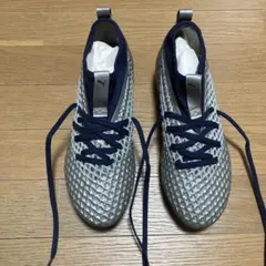 Puma サッカーシューズ スパイク シルバー/ネイビー