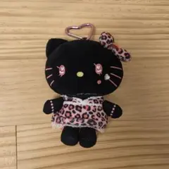 タイムセール　Hello Kitty ヒョウ柄 フェイスポーチ キーホルダー