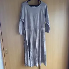 大きいサイズ★ニットワンピース★4L★グレーベージュ