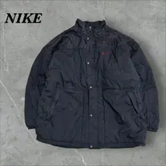 6]NIKEナイキ90sワンポイント刺繍ロゴフルジップ中綿ナイロンジャケット古着