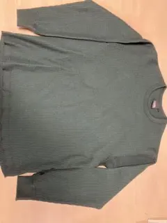 ノースフェイス　ロングスリーブウォームワッフルクルー　グリーンL