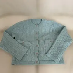 N.Natural Beauty Basic ミントグリーン カーディガン