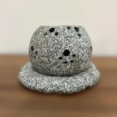 茶香炉（山房石風茶香炉など）香炉 灰色 多孔性デザイン