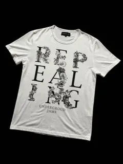 in the attic homme 英字 フラワーフォト Tシャツ L y2k