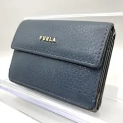 FURLA フルラ 三つ折り財布 コンパクトウォレット ブルー系 青のサムネイル