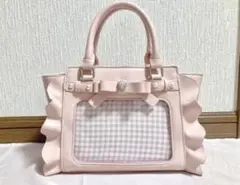 Ank Rouge 痛バッグ　ピンク 確定ファンサのおまじないベロアBag(特大) - Ank Rouge(アン
