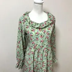 FLC 花柄　グリーン　ロングワンピース　星名桜子　コラボ　可愛い　春