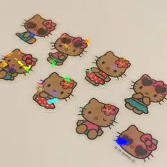 【正規品】ハローキティ 日焼けキティ オーロラ ホログラム サンリオ お裾分け