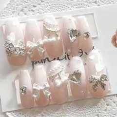 ネイルチップ 現品 ちゅるん ワンホン ベイビーブーマー 韓国 y2k ガーリー