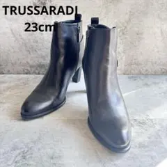 【TRUSSARADI】美品❣️ 黒 ブラック ブーツ 23cm ブーティ